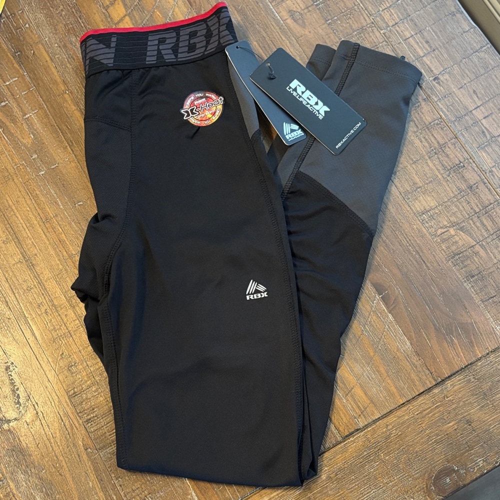 RBX Black Compression Training Pants - NWT